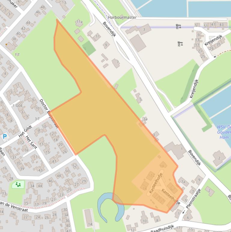 Kaart van postcodegebied 6627JA.