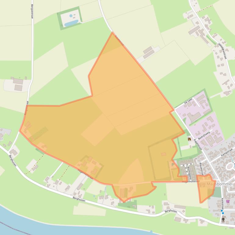 Kaart van postcodegebied 6627KC.