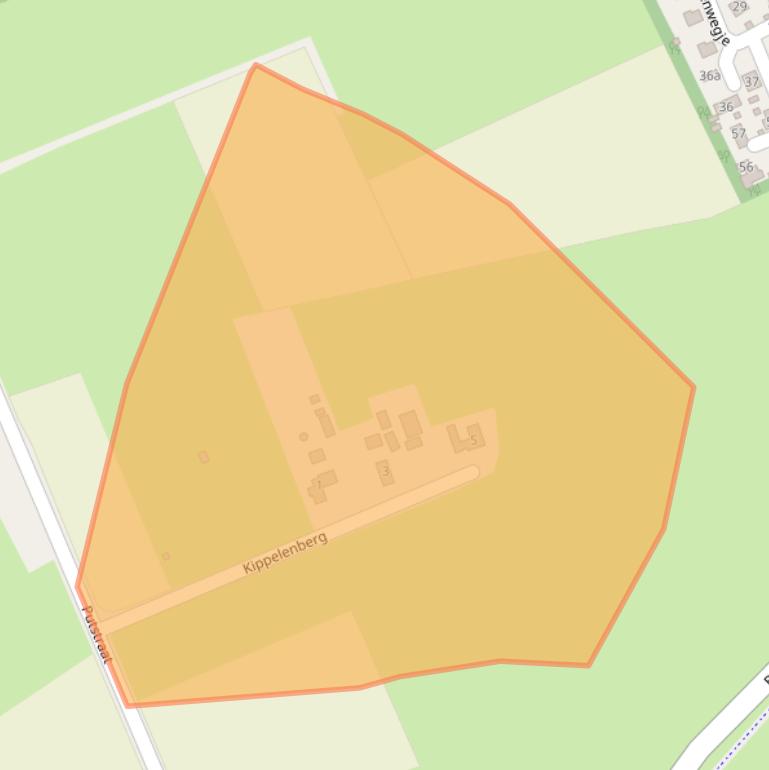 Kaart van postcodegebied 6627KN.