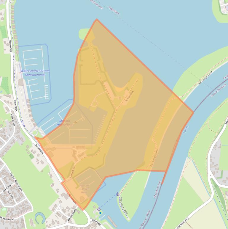 Kaart van postcodegebied 6627KW.