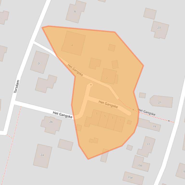 Kaart van postcodegebied 6628AE.