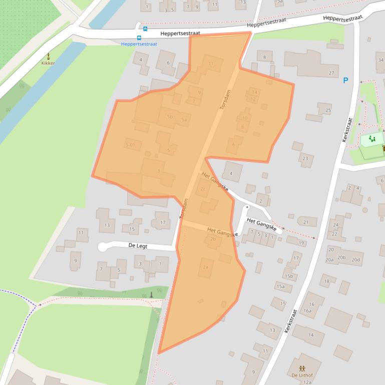 Kaart van postcodegebied 6628AG.