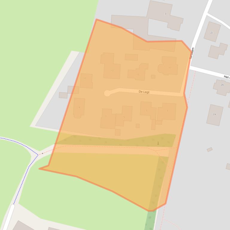 Kaart van postcodegebied 6628AS.