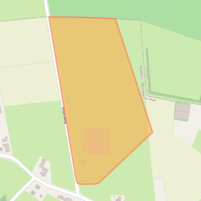 Kaart van postcodegebied 6629AJ.