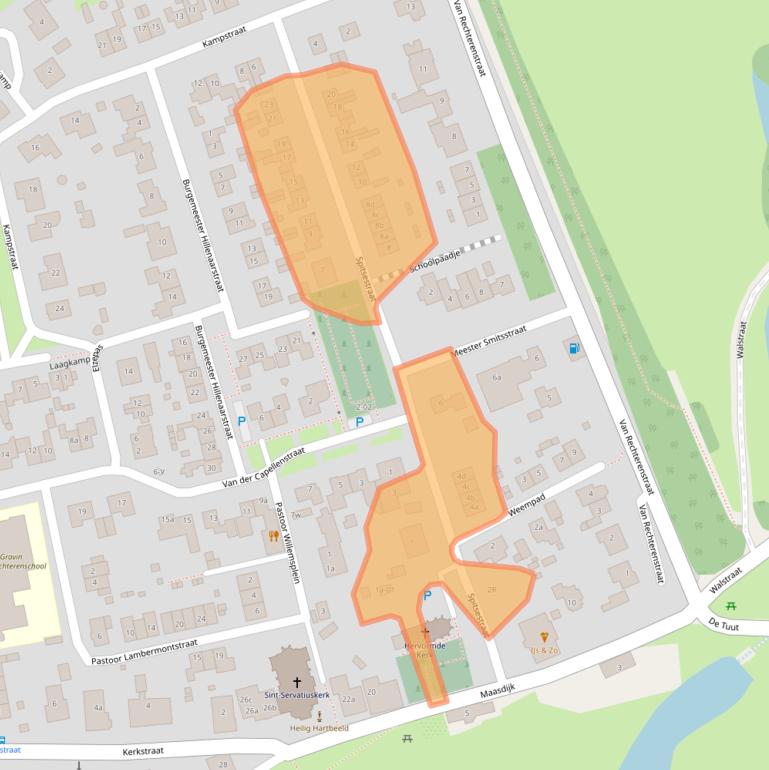 Kaart van postcodegebied 6629AL.