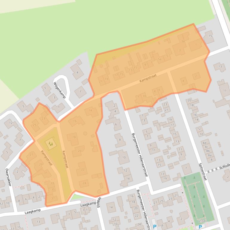 Kaart van postcodegebied 6629AM.