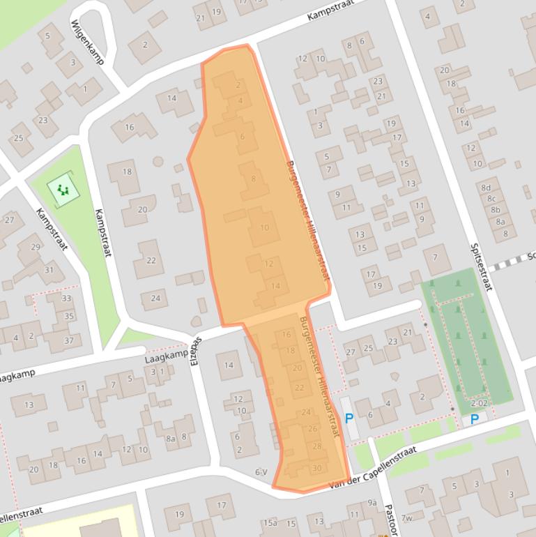 Kaart van postcodegebied 6629AP.