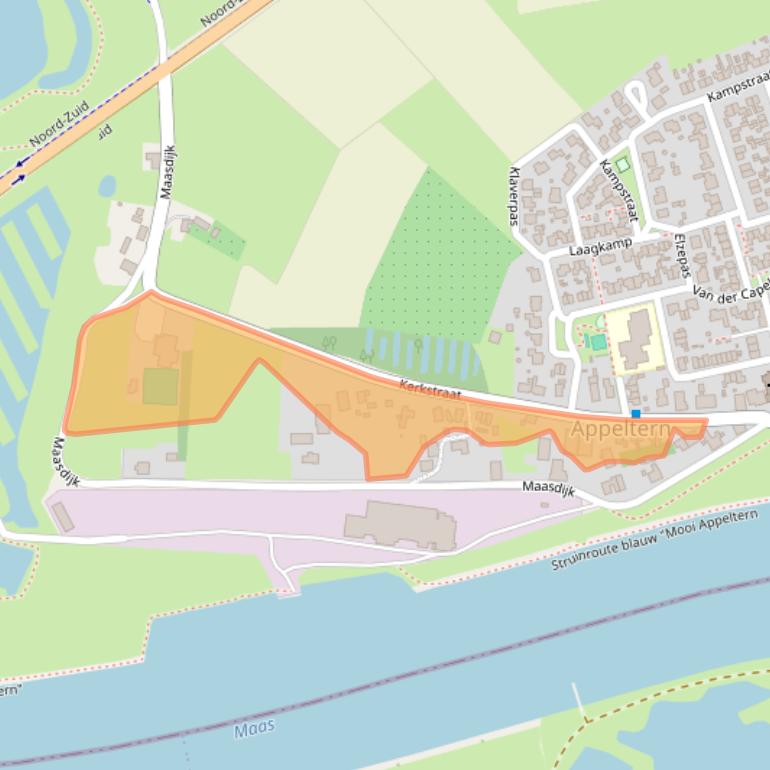 Kaart van postcodegebied 6629AR.