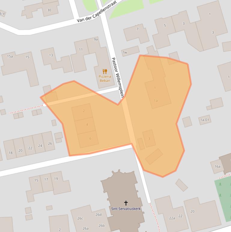 Kaart van postcodegebied 6629AZ.