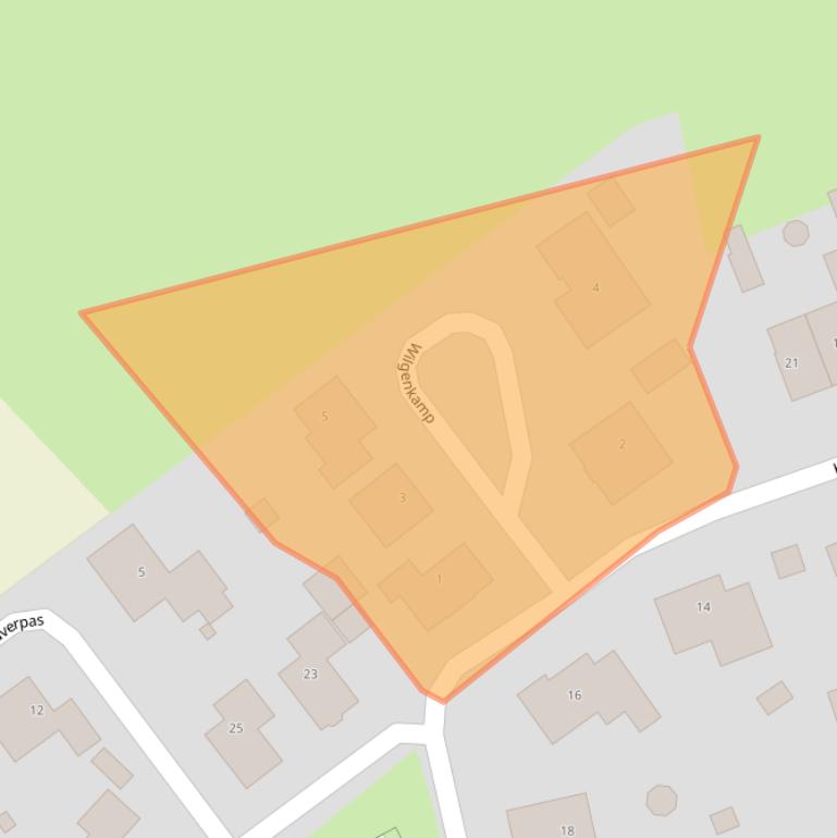 Kaart van postcodegebied 6629BE.