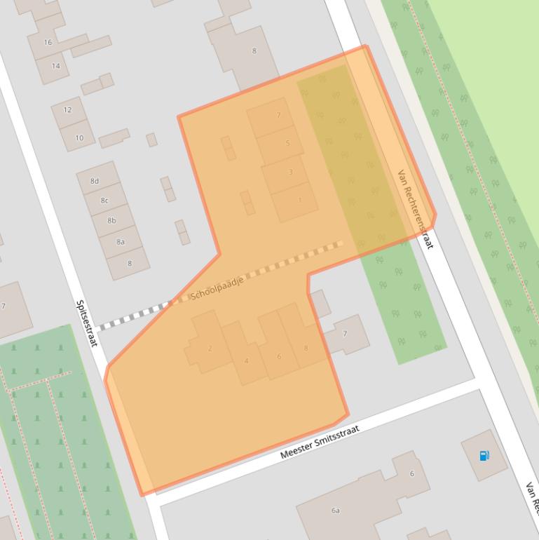 Kaart van postcodegebied 6629BZ.