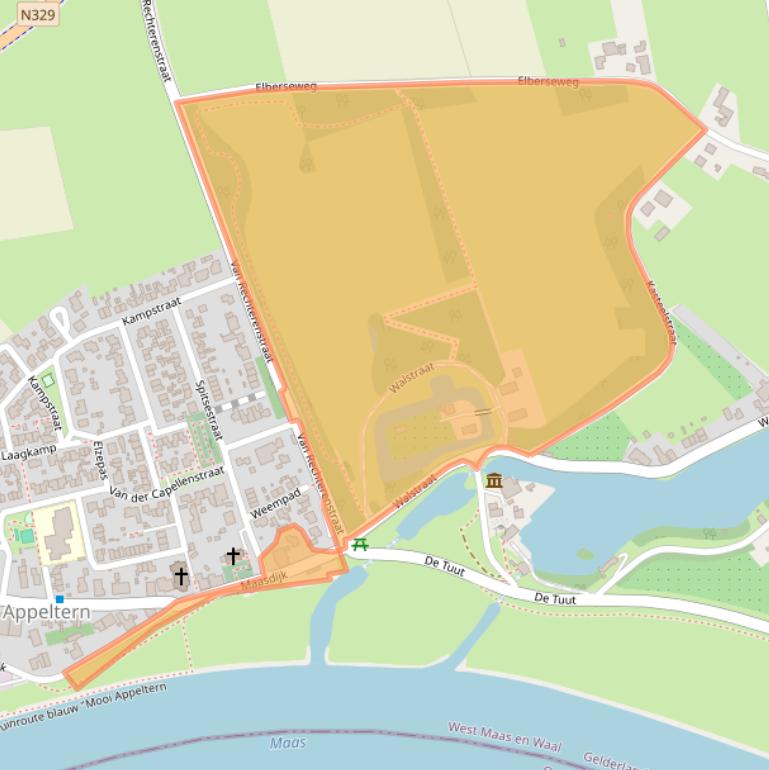 Kaart van postcodegebied 6629KB.