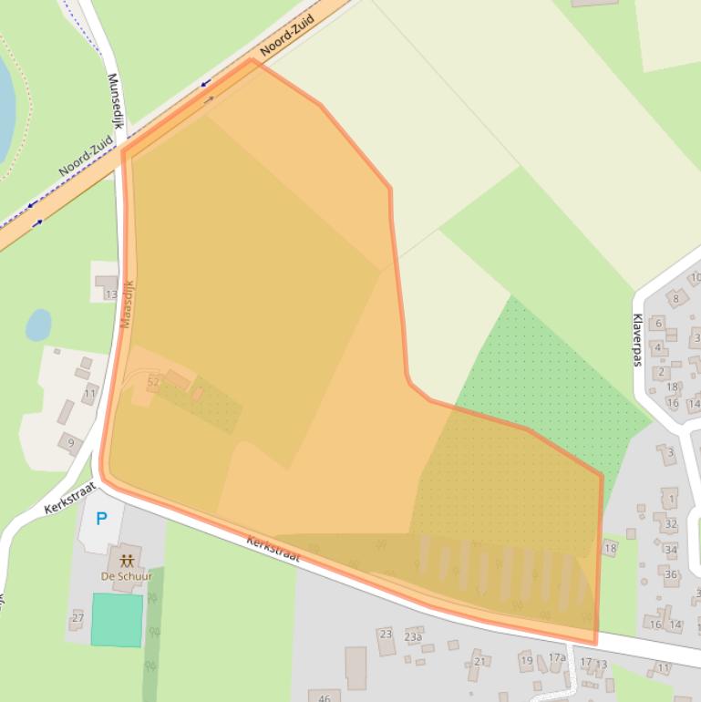 Kaart van postcodegebied 6629KE.