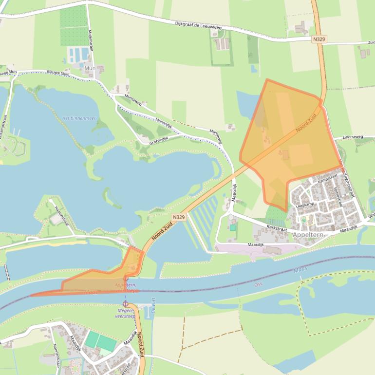 Kaart van postcodegebied 6629KG.