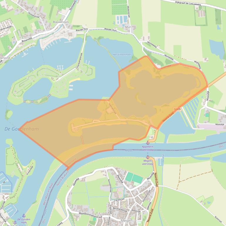 Kaart van postcodegebied 6629KT.