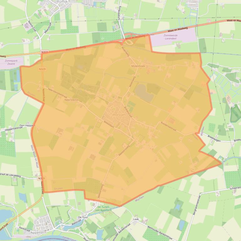 Kaart van postcodegebied 6631.