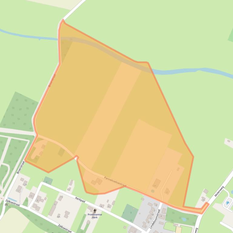 Kaart van postcodegebied 6631AC.