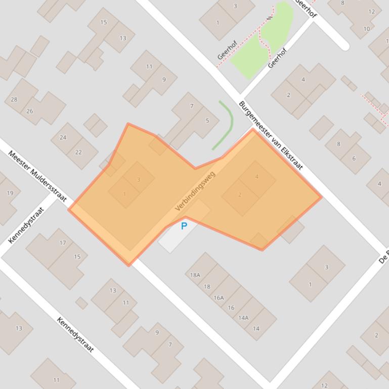 Kaart van postcodegebied 6631AH.