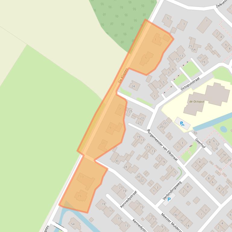 Kaart van postcodegebied 6631AZ.