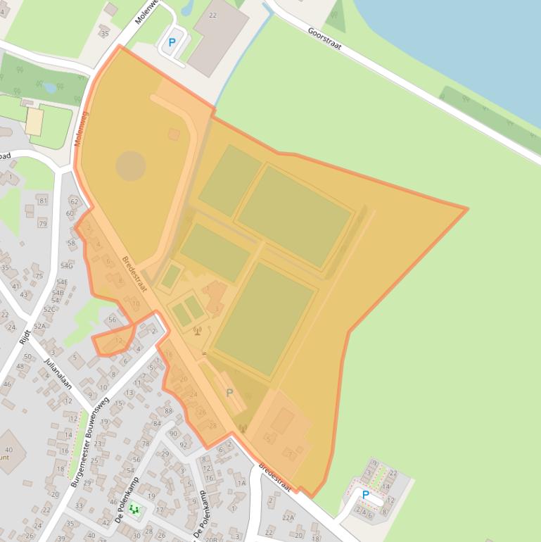 Kaart van postcodegebied 6631BC.