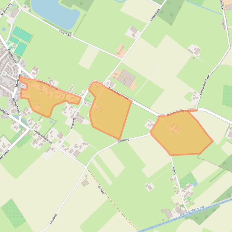 Kaart van postcodegebied 6631BE.