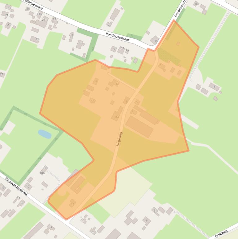 Kaart van postcodegebied 6631BH.