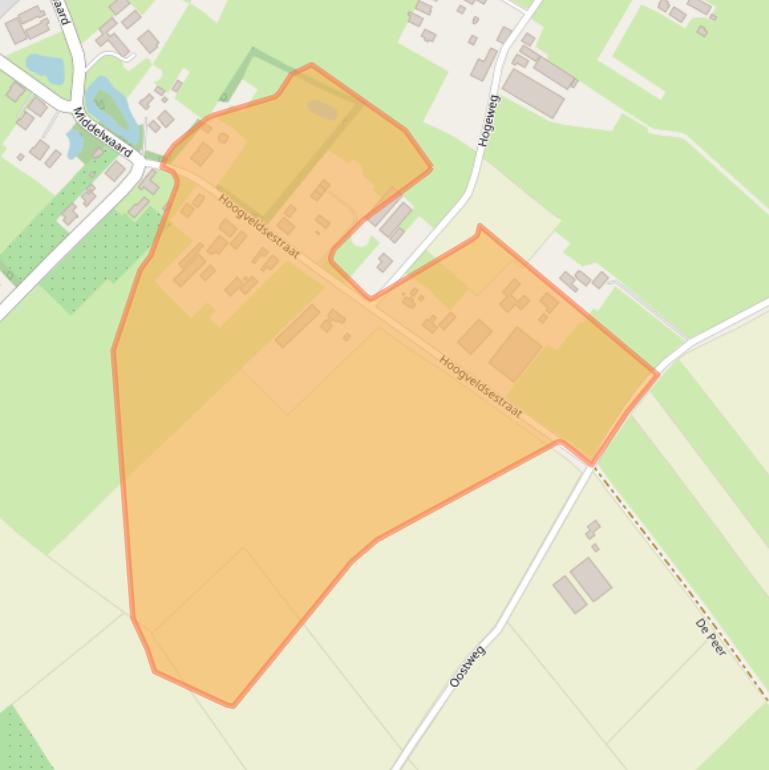 Kaart van postcodegebied 6631BK.