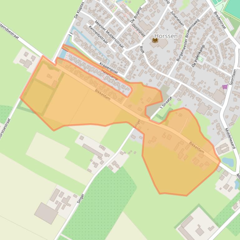 Kaart van postcodegebied 6631BL.