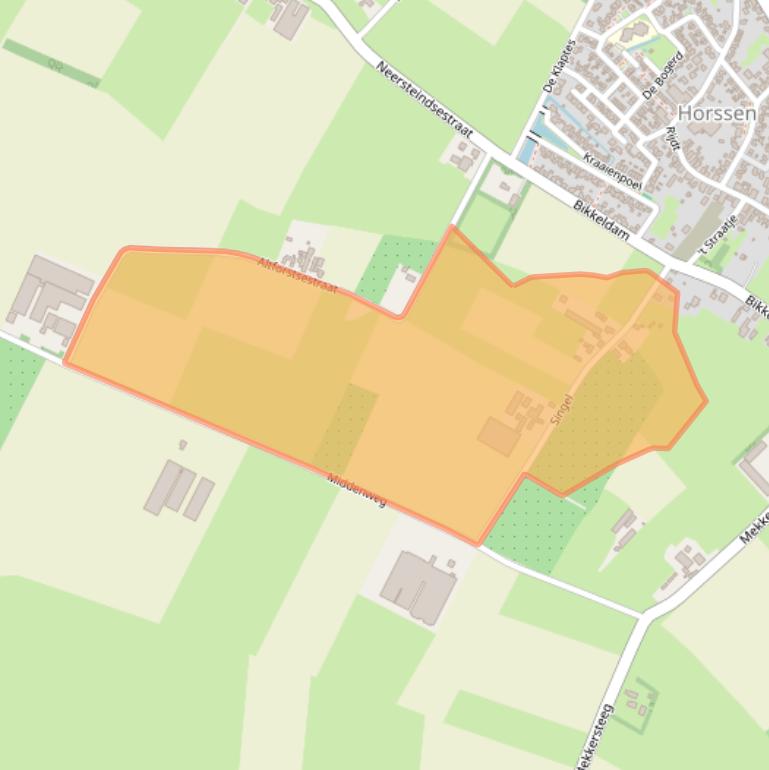 Kaart van postcodegebied 6631BM.