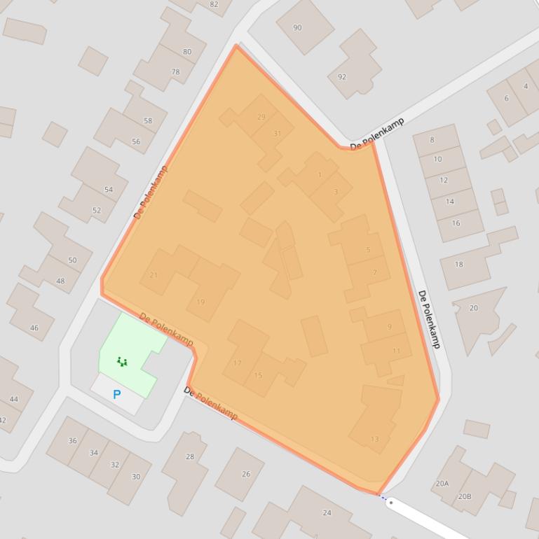 Kaart van postcodegebied 6631BN.