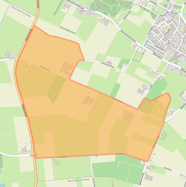 Kaart van postcodegebied 6631KB.