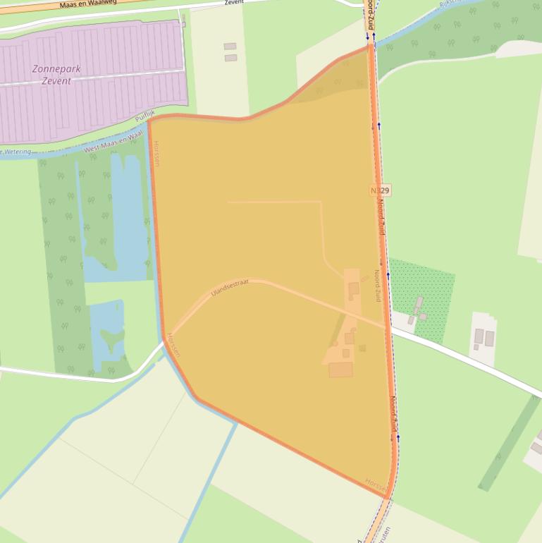 Kaart van postcodegebied 6631KC.