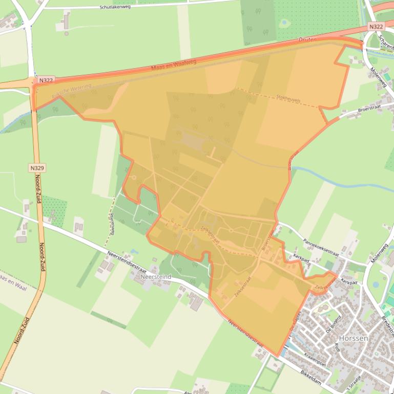 Kaart van postcodegebied 6631KE.