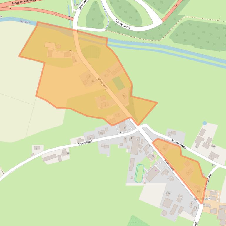 Kaart van postcodegebied 6631KH.
