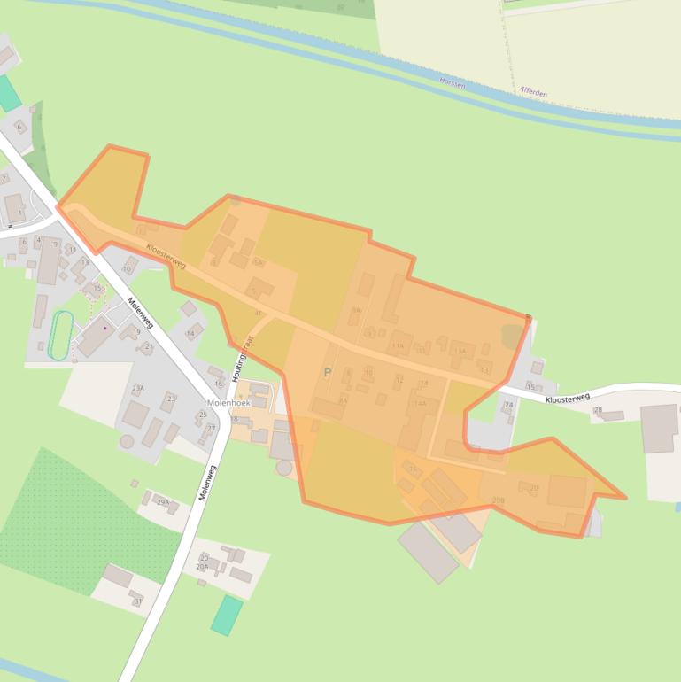 Kaart van postcodegebied 6631KK.