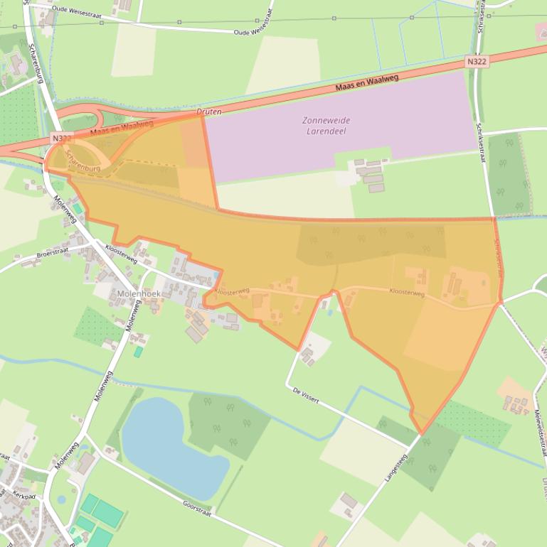 Kaart van postcodegebied 6631KL.