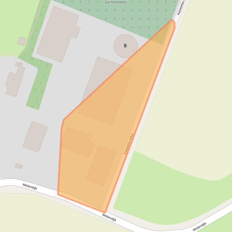 Kaart van postcodegebied 6634AH.