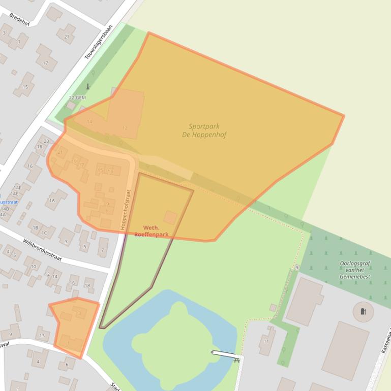 Kaart van postcodegebied 6634AL.