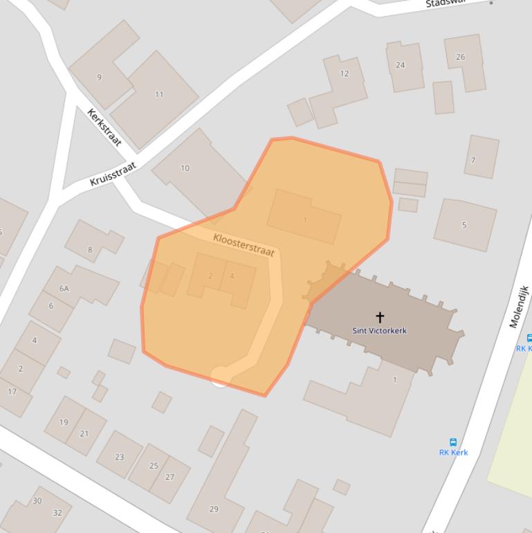 Kaart van postcodegebied 6634AW.