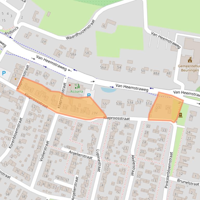 Kaart van postcodegebied 6641AP.