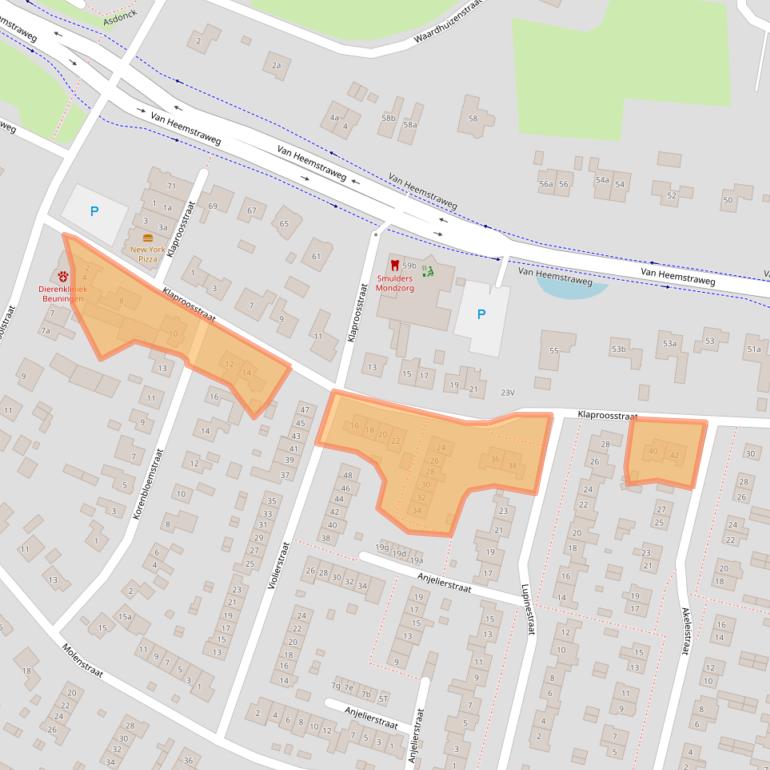 Kaart van postcodegebied 6641AR.