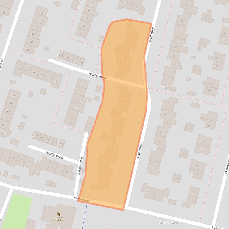 Kaart van postcodegebied 6641AV.