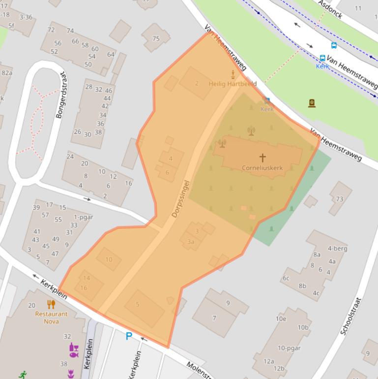 Kaart van postcodegebied 6641BE.