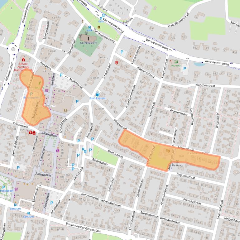Kaart van postcodegebied 6641BK.