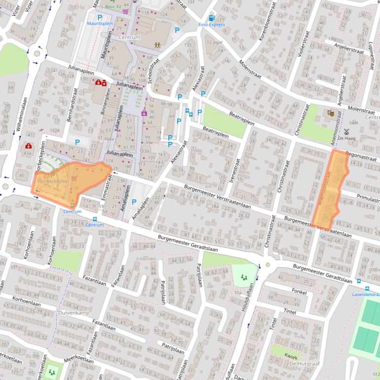 Kaart van postcodegebied 6641CA.