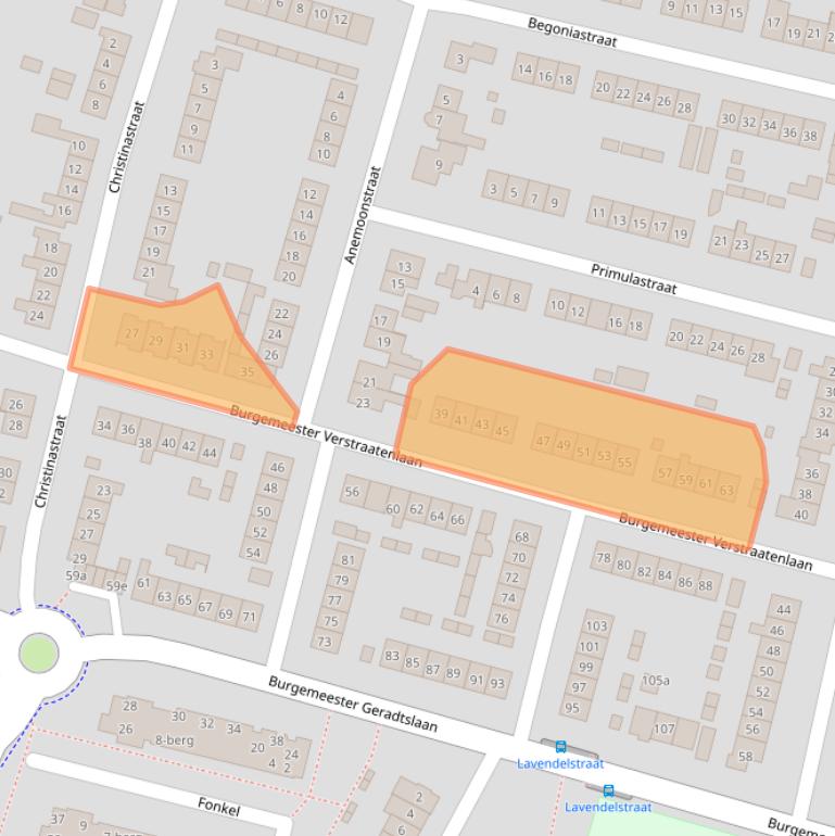 Kaart van postcodegebied 6641CD.