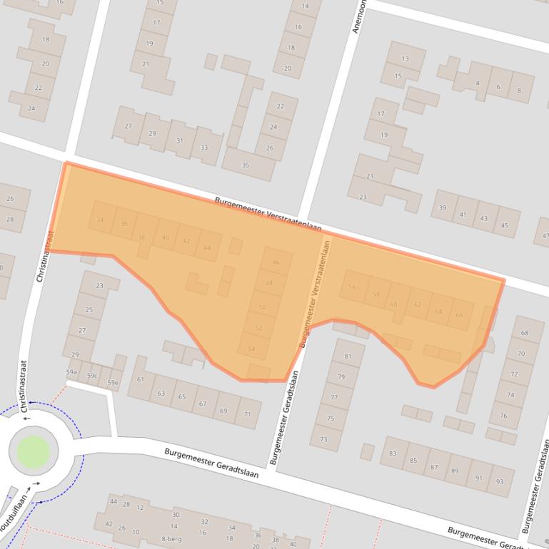 Kaart van postcodegebied 6641CG.