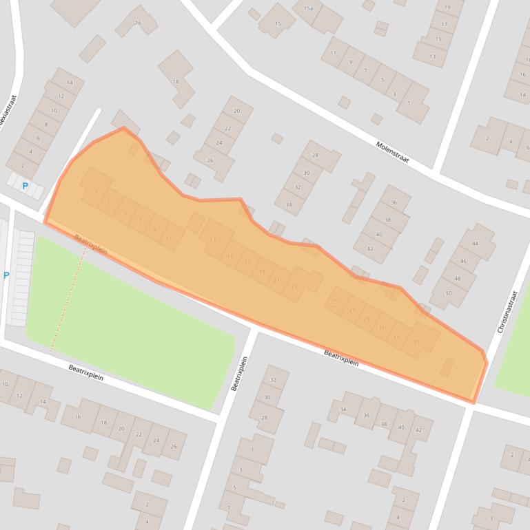Kaart van postcodegebied 6641CL.