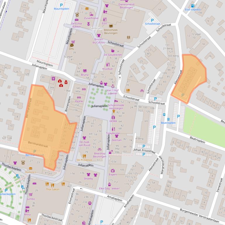 Kaart van postcodegebied 6641CV.