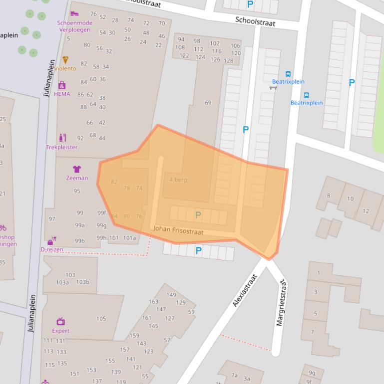 Kaart van postcodegebied 6641CZ.